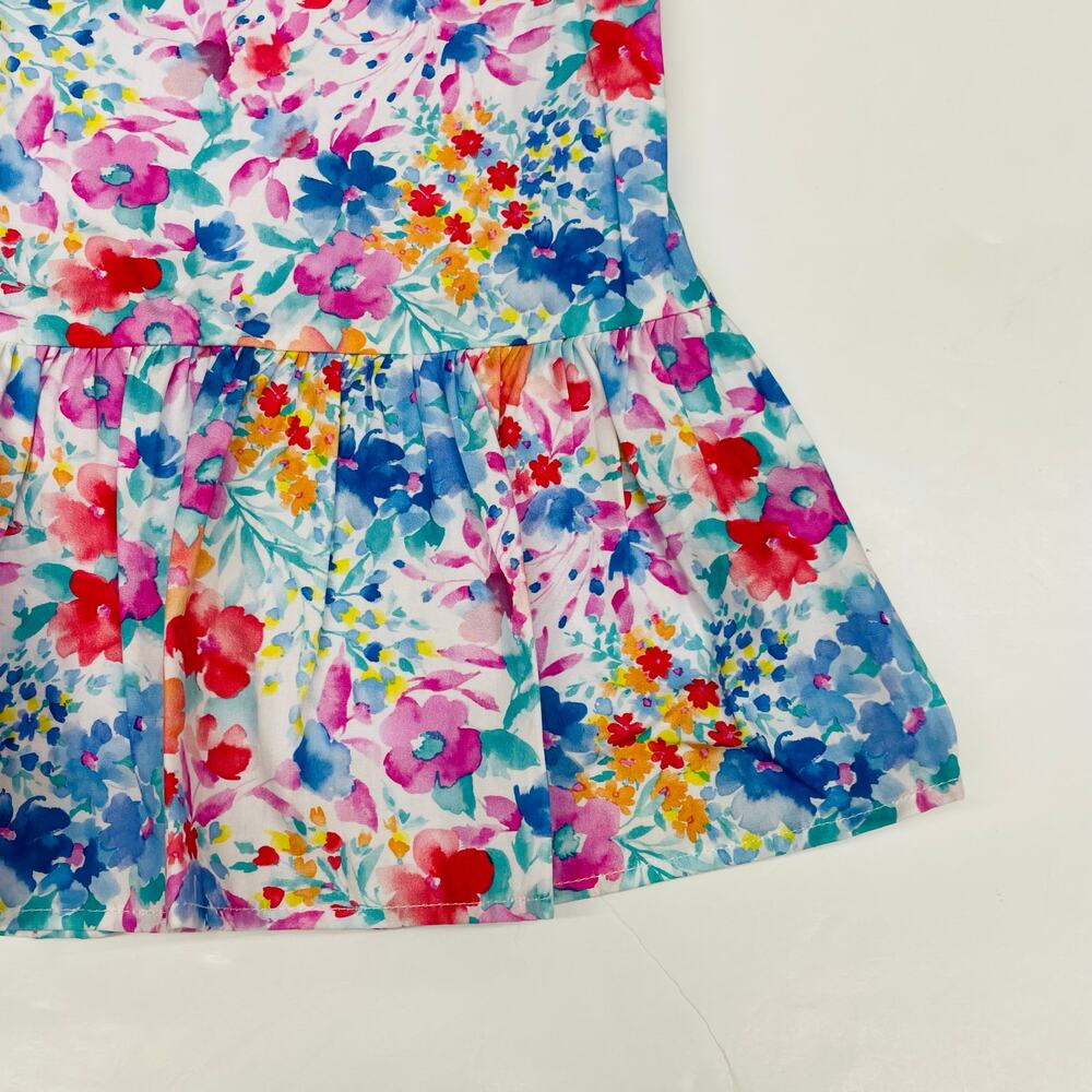 NWT Florence Eiseman Size 12 Floral Dress with Shirred Skirt - Picture 2 of 6